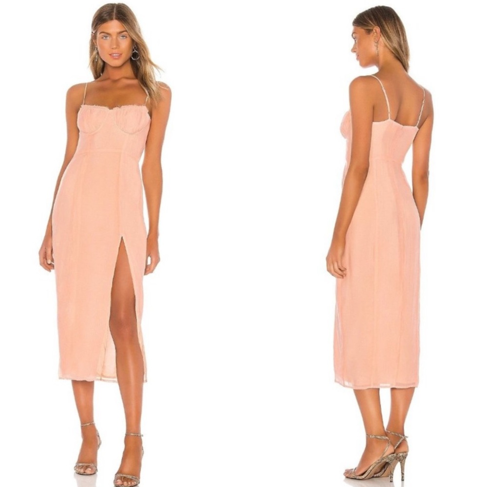CAPULET June Bustier Midi Dress in Camellia Party Romantic Cocktail Size XS